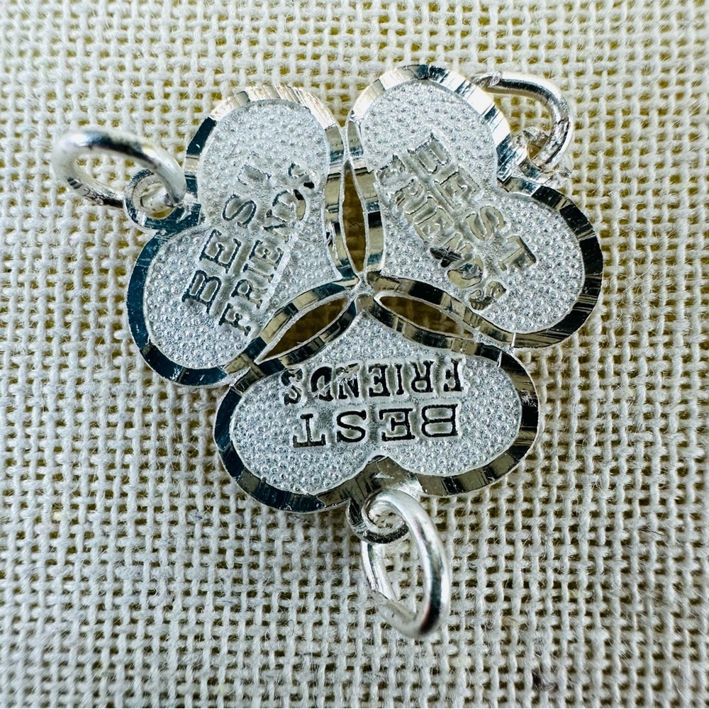 Best Friends silver charms 3 way breakaway hearts charm pendants